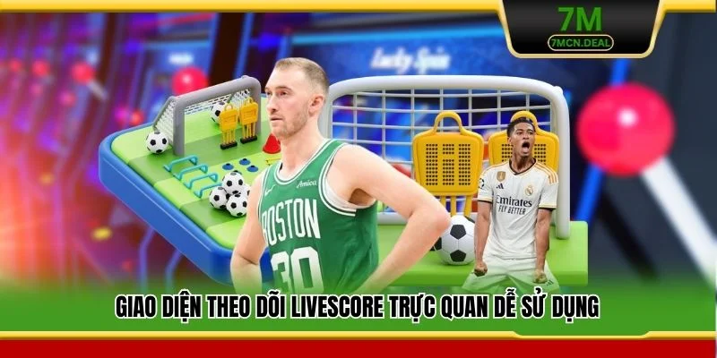 Giao diện theo dõi Livescore trực quan dễ sử dụng